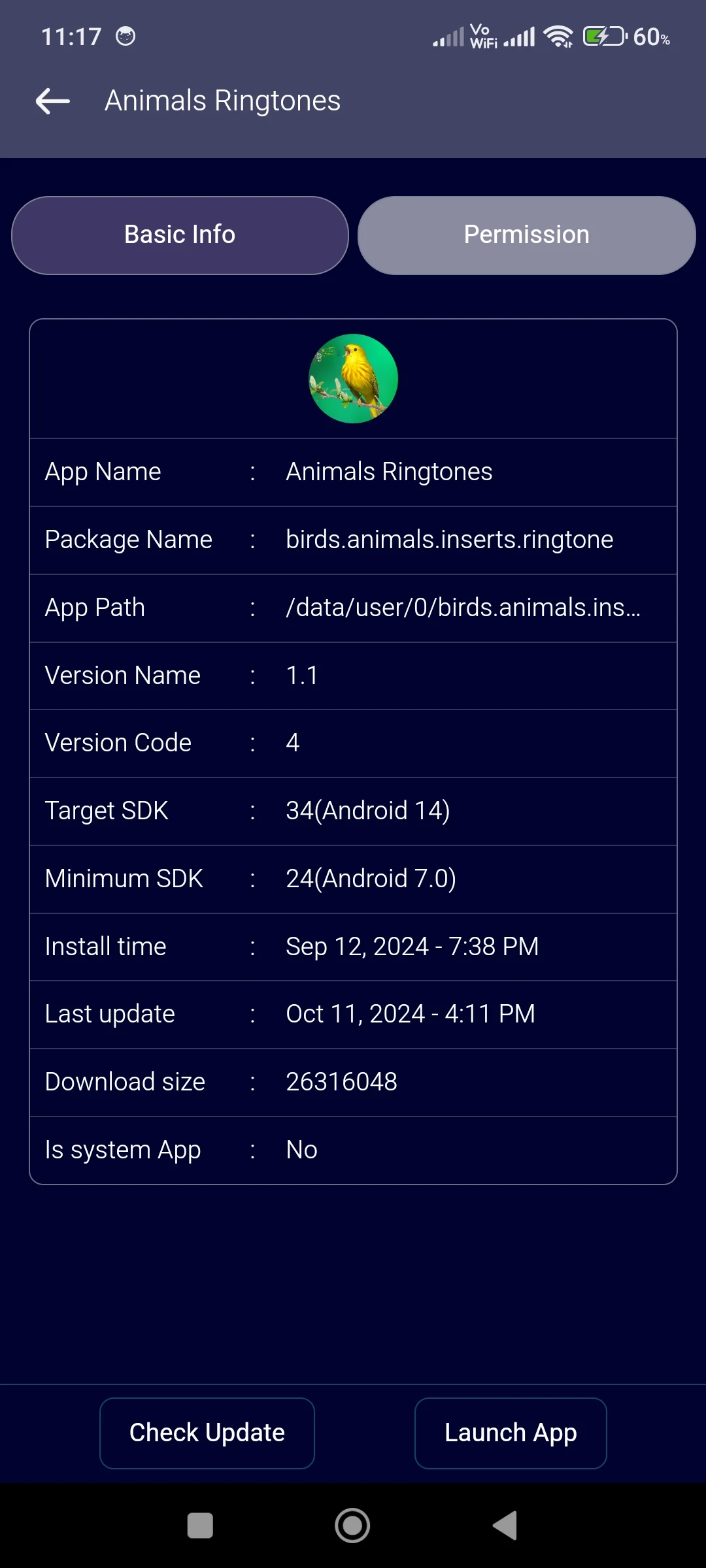 App info - Apk details screenshot