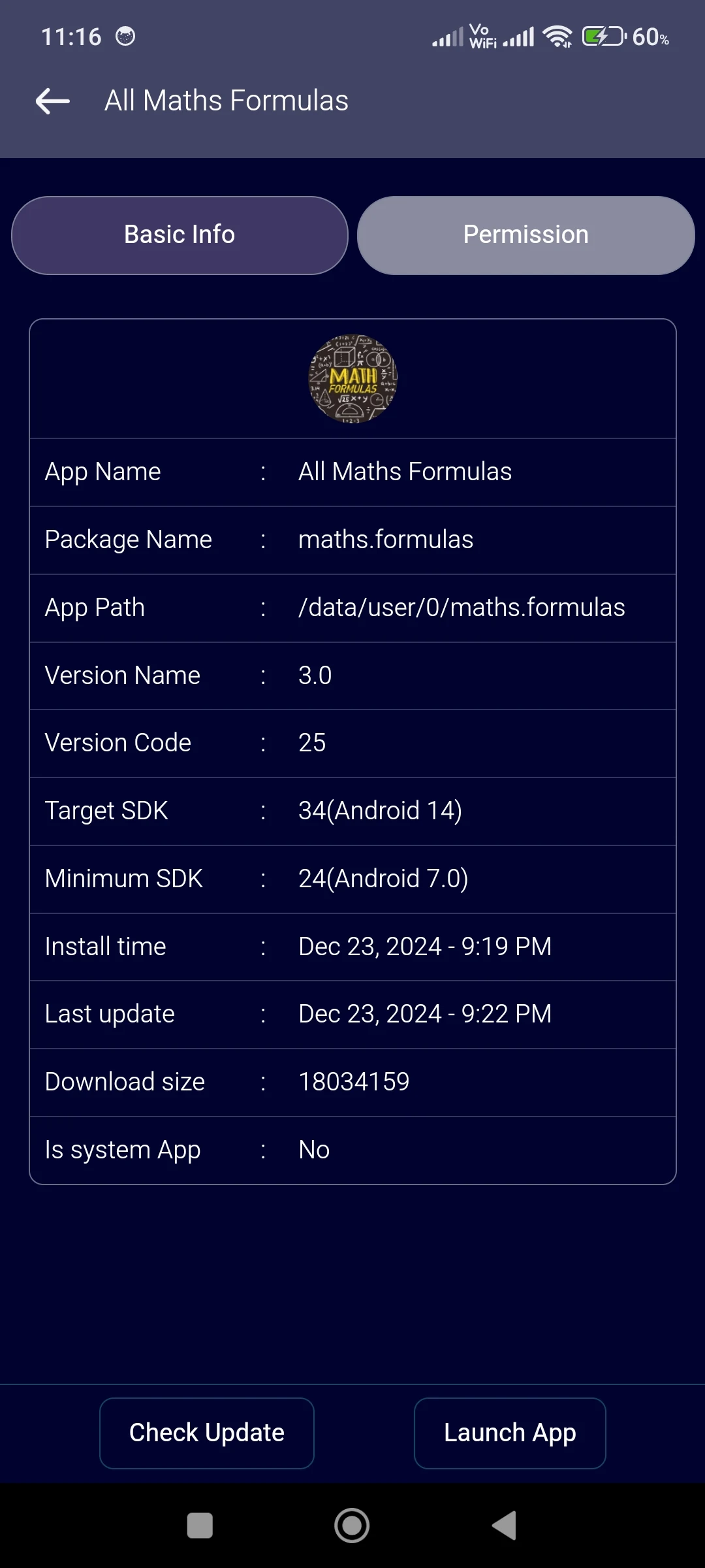 App info - Apk details screenshot